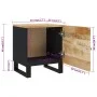 Mesita de noche de madera maciza de mango 40x33x46 cm de vidaXL, Mesitas de noche - Ref: Foro24-345208, Precio: 66,70 €, Desc...