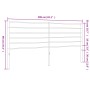 Cabecero de metal blanco 200 cm de vidaXL, Cabeceros y pies de cama - Ref: Foro24-352406, Precio: 32,73 €, Descuento: %