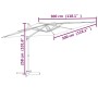 Sombrilla colgante poste de aluminio gris antracita 300x300 cm de vidaXL, Sombrillas - Ref: Foro24-319915, Precio: 191,53 €, ...