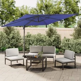 Hanging umbrella with light blue aluminum pole 400x300cm by vidaXL, Umbrellas - Ref: Foro24-319922, Price: 210,03 €, Discount: %