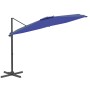 Sombrilla colgante con poste de aluminio azul celeste 400x300cm de vidaXL, Sombrillas - Ref: Foro24-319922, Precio: 210,03 €,...