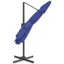 Sombrilla colgante con poste de aluminio azul celeste 400x300cm de vidaXL, Sombrillas - Ref: Foro24-319922, Precio: 210,03 €,...