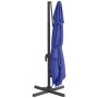 Sombrilla colgante con poste de aluminio azul celeste 400x300cm de vidaXL, Sombrillas - Ref: Foro24-319922, Precio: 210,03 €,...