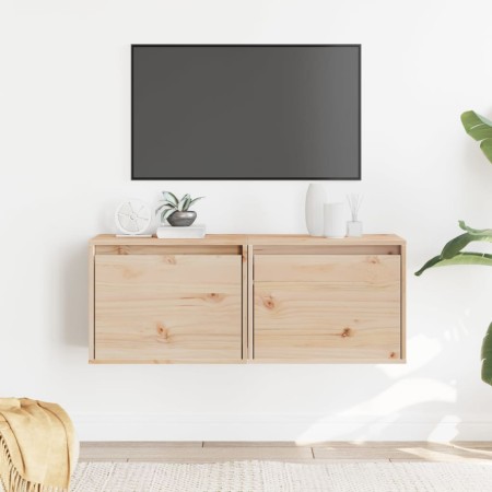 Armarios de pared 2 uds madera maciza de pino 45x30x35 cm en Estanterías | Comprar online en Foru.es