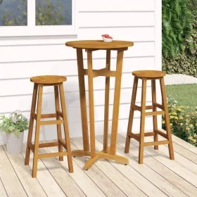 Mesa alta de jardín madera maciza de acacia Ø60x105 cm de vidaXL, Mesas de jardín - Ref: Foro24-319698, Precio: 82,70 €, Desc...
