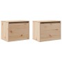 Armarios de pared 2 uds madera maciza de pino 45x30x35 cm en Estanterías | Comprar online en Foru.es