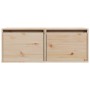 Armarios de pared 2 uds madera maciza de pino 45x30x35 cm en Estanterías | Comprar online en Foru.es