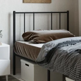 Black metal headboard 90 cm by vidaXL, Headboards and footboards - Ref: Foro24-352508, Price: 22,78 €, Discount: %