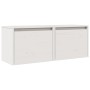 Armarios de pared 2 uds madera maciza pino blanco 45x30x35 cm en Estanterías | Comprar online en Foru.es
