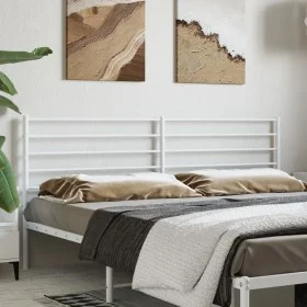 White metal headboard 180 cm by vidaXL, Headboards and footboards - Ref: Foro24-352404, Price: 33,65 €, Discount: %