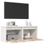 Armarios de pared 2 uds madera maciza pino blanco 45x30x35 cm en Estanterías | Comprar online en Foru.es