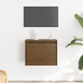 Armario de pared madera maciza de pino marrón miel 45x30x35 cm en Estanterías | Comprar online en Foru.es