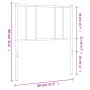 Cabecero de metal negro 75 cm de vidaXL, Cabeceros y pies de cama - Ref: Foro24-352506, Precio: 15,68 €, Descuento: %
