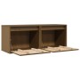 Armarios pared 2 uds madera maciza pino marrón miel 45x30x35 cm en Estanterías | Comprar online en Foru.es