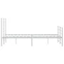 Estructura cama metal cabecero y estribo blanco 140x190 cm de vidaXL, Camas y somieres - Ref: Foro24-352386, Precio: 88,45 €,...