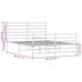 Estructura cama metal cabecero y estribo blanco 140x190 cm de vidaXL, Camas y somieres - Ref: Foro24-352386, Precio: 88,45 €,...