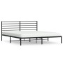 Estructura de cama con cabecero metal negro 200x200 cm de vidaXL, Camas y somieres - Ref: Foro24-352326, Precio: 121,73 €, De...