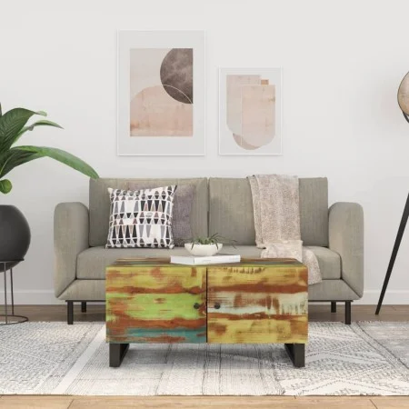 Mesa de centro madera reciclada y contrachapada 80x50x40 cm de vidaXL, Mesas de centro - Ref: Foro24-350638, Precio: 143,48 €...