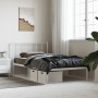 Estructura de cama de metal con cabecero blanco 100x200 cm de vidaXL, Camas y somieres - Ref: Foro24-352524, Precio: 62,12 €,...