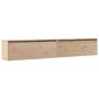 Armario de pared 2 uds madera maciza de pino 100x30x35cm en Estanterías | Comprar online en Foru.es