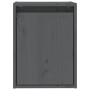 Armario de pared 2 uds madera maciza de pino gris 30x30x40 cm en Estanterías | Comprar online en Foru.es