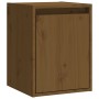 Armario de pared madera maciza de pino marrón miel 30x30x40 cm en Estanterías | Comprar online en Foru.es