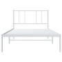 Estructura de cama de metal con cabecero blanco 90x200 cm de vidaXL, Camas y somieres - Ref: Foro24-352522, Precio: 61,84 €, ...