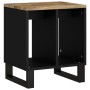 Mesa auxiliar madera maciza mango y tecnológica 40x31x46 cm de vidaXL, Mesitas de noche - Ref: Foro24-350644, Precio: 36,91 €...
