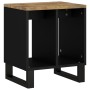 Mesa auxiliar madera maciza mango y tecnológica 40x31x46 cm de vidaXL, Mesitas de noche - Ref: Foro24-350644, Precio: 36,91 €...