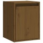 Armario de pared 2 uds madera de pino marrón miel 30x30x40 cm en Estanterías | Comprar online en Foru.es
