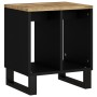 Mesa auxiliar madera maciza mango y tecnológica 40x31x46 cm de vidaXL, Mesitas de noche - Ref: Foro24-350644, Precio: 36,91 €...