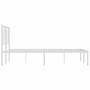 Estructura de cama con cabecero metal blanca 160x200 cm de vidaXL, Camas y somieres - Ref: Foro24-352532, Precio: 103,04 €, D...