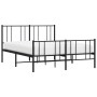 Estructura de cama cabecero y estribo metal negro 140x190 cm de vidaXL, Camas y somieres - Ref: Foro24-352498, Precio: 91,75 ...