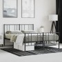 Estructura de cama cabecero y estribo metal negro 140x190 cm de vidaXL, Camas y somieres - Ref: Foro24-352498, Precio: 91,75 ...