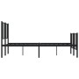 Estructura de cama cabecero y estribo metal negro 140x190 cm de vidaXL, Camas y somieres - Ref: Foro24-352498, Precio: 91,75 ...