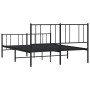 Estructura de cama cabecero y estribo metal negro 140x190 cm de vidaXL, Camas y somieres - Ref: Foro24-352498, Precio: 91,75 ...