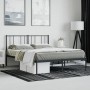 Estructura de cama con cabecero metal negro 135x190 cm de vidaXL, Camas y somieres - Ref: Foro24-352479, Precio: 95,64 €, Des...