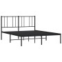 Estructura de cama con cabecero metal negro 135x190 cm de vidaXL, Camas y somieres - Ref: Foro24-352479, Precio: 95,64 €, Des...