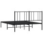 Estructura de cama con cabecero metal negro 135x190 cm de vidaXL, Camas y somieres - Ref: Foro24-352479, Precio: 95,64 €, Des...