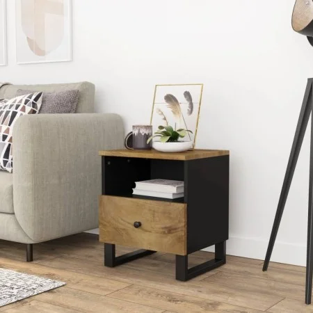 Solid mango wood and plywood nightstand by vidaXL, Nightstands - Ref: Foro24-350654, Price: 80,73 €, Discount: %