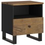 Mesita de noche madera maciza mango y madera contrachapada de vidaXL, Mesitas de noche - Ref: Foro24-350654, Precio: 82,22 €,...