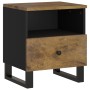 Mesita de noche madera maciza mango y madera contrachapada de vidaXL, Mesitas de noche - Ref: Foro24-350654, Precio: 82,22 €,...