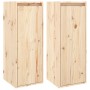 Armario de pared 2 uds madera maciza de pino 30x30x80 cm en Estanterías | Comprar online en Foru.es