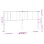 Cabecero de metal negro 200 cm de vidaXL, Cabeceros y pies de cama - Ref: Foro24-352518, Precio: 29,96 €, Descuento: %