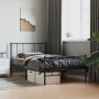 Estructura de cama con cabecero y estribo metal negro 90x190 cm de vidaXL, Camas y somieres - Ref: Foro24-352490, Precio: 67,...