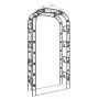 Arco de jardín acero negro 116x45x240 cm de vidaXL, Pérgolas, arcos y enrejados de jardín - Ref: Foro24-319350, Precio: 149,1...