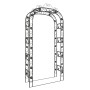 Arco de jardín acero negro 116x45x240 cm de vidaXL, Pérgolas, arcos y enrejados de jardín - Ref: Foro24-319350, Precio: 144,2...