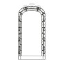 Arco de jardín acero negro 116x45x240 cm de vidaXL, Pérgolas, arcos y enrejados de jardín - Ref: Foro24-319350, Precio: 144,2...