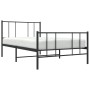 Estructura de cama con cabecero y estribo metal negro 90x190 cm de vidaXL, Camas y somieres - Ref: Foro24-352490, Precio: 67,...