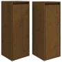 Armario de pared 2 uds madera de pino marrón miel 30x30x80 cm en Estanterías | Comprar online en Foru.es